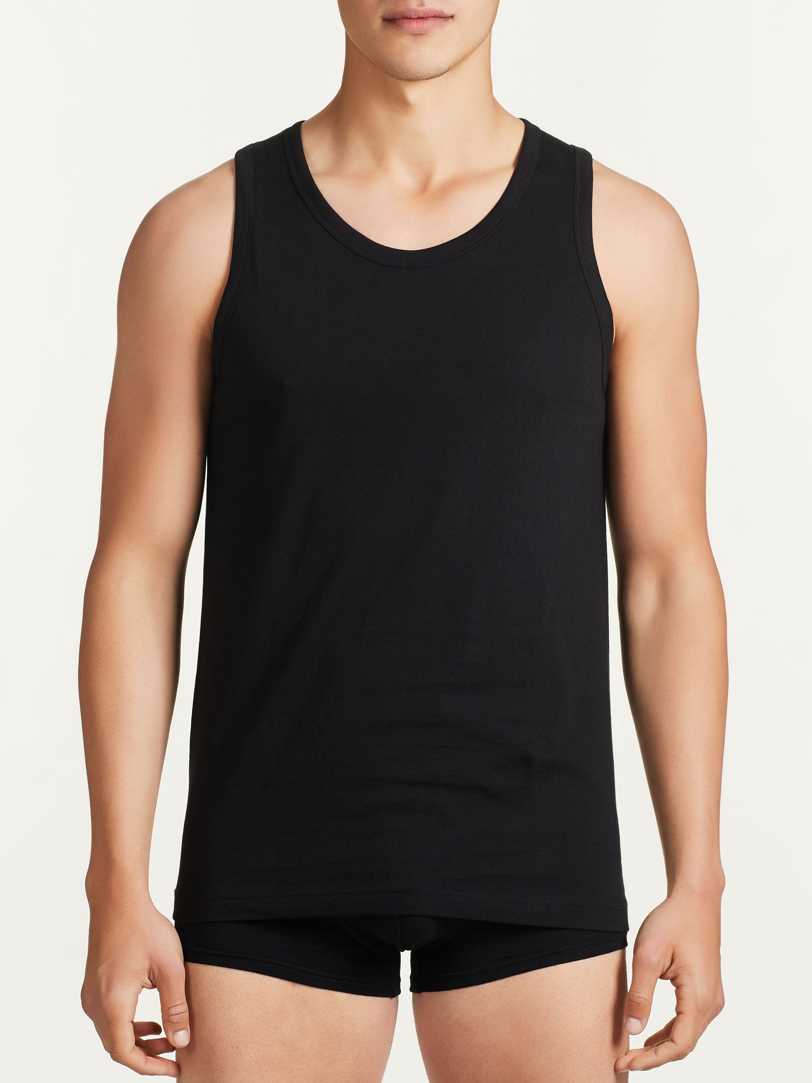 100% Cotton - Canottiera in cotone  Neri Uomo - Ragno