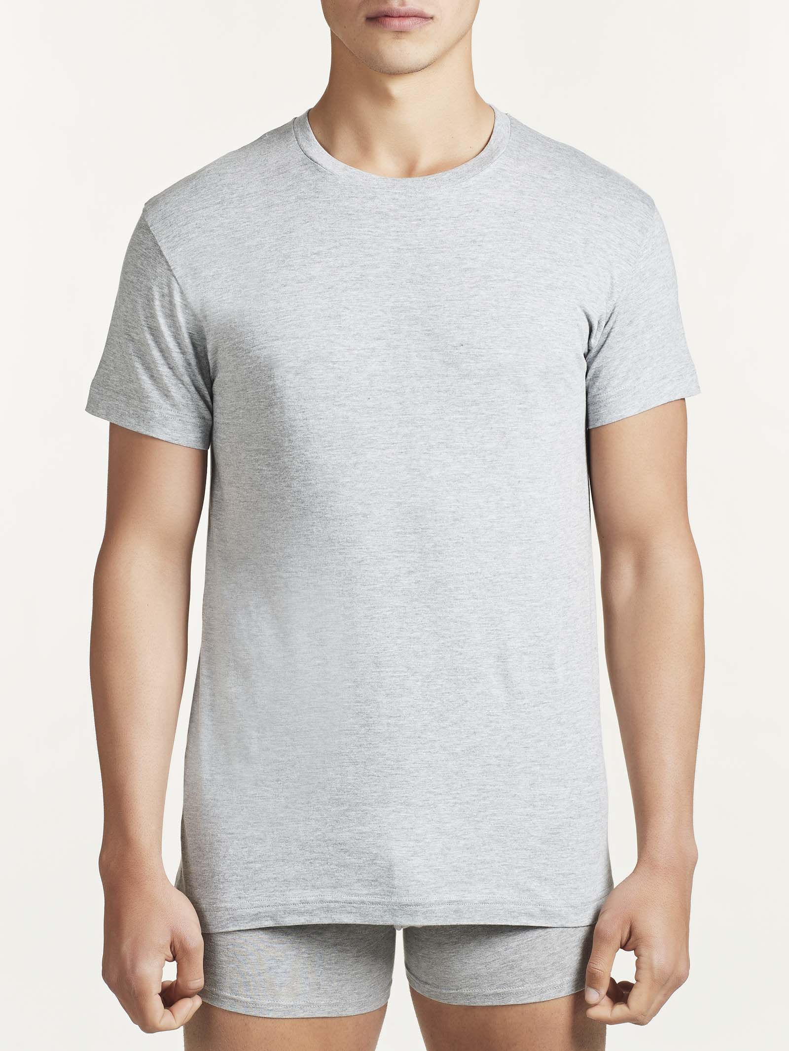 100% Cotton - Maglietta girocollo alto in cotone  Neri Uomo - Ragno