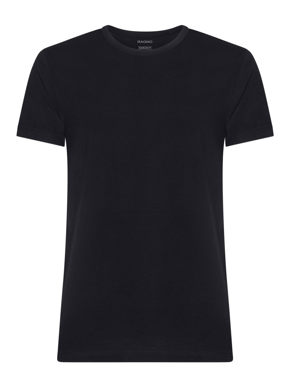 100% Cotton - Maglietta girocollo in cotone  Neri Uomo - Ragno