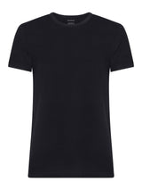 100% Cotton - Maglietta girocollo in cotone  Neri Uomo - Ragno