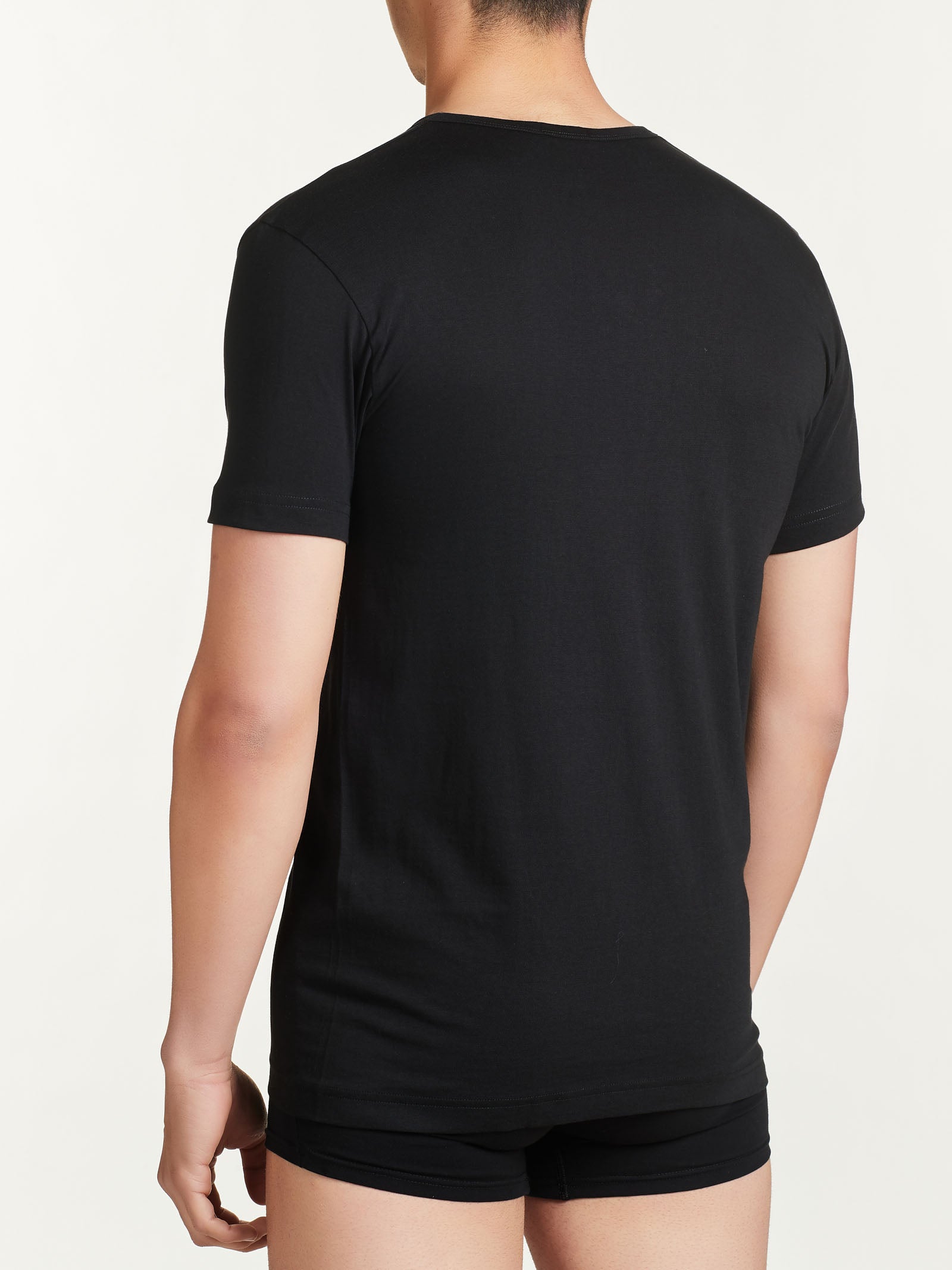 100% Cotton - Maglietta scollo a V in cotone  Blu Uomo - Ragno