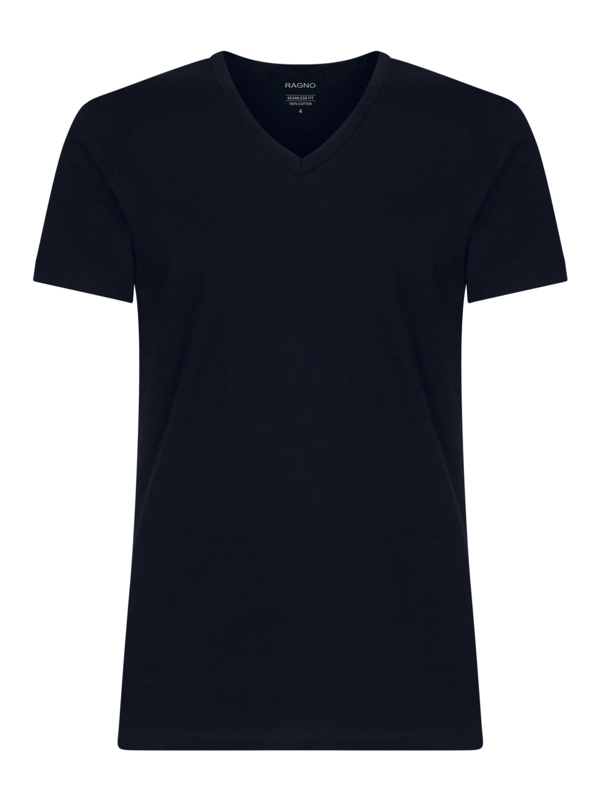 100% Cotton - Maglietta scollo a V in cotone  Blu Uomo - Ragno