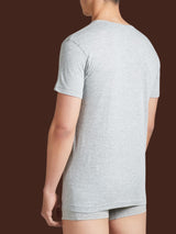 100% Cotton - Maglietta scollo a V in cotone  Neri Uomo - Ragno