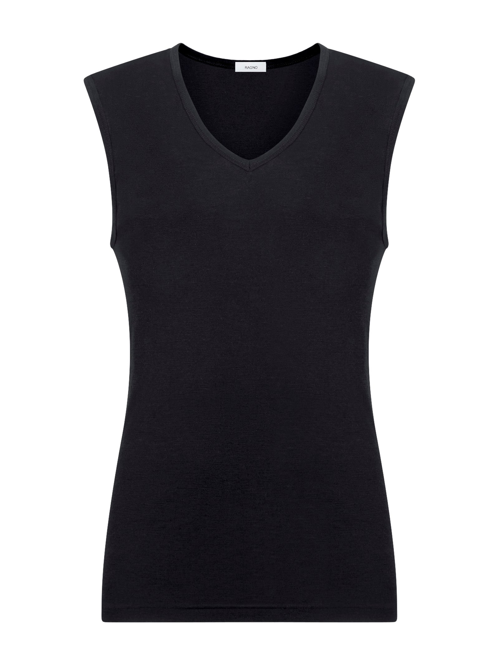 WSK - Maglietta smanicata in lana e seta Neri Uomo - Ragno