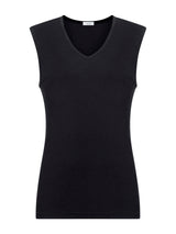 WSK - Maglietta smanicata in lana e seta Neri Uomo - Ragno