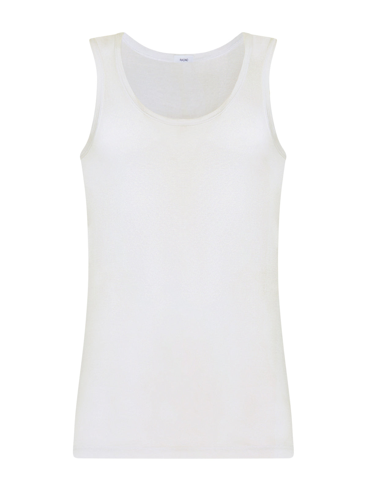 Satin Cotton - Canottiera spalla larga in cotone mercerizzato Bianchi Uomo - Ragno