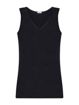 Silkotton - Maglietta smanicata in cotone mercerizzato Neri Uomo - Ragno