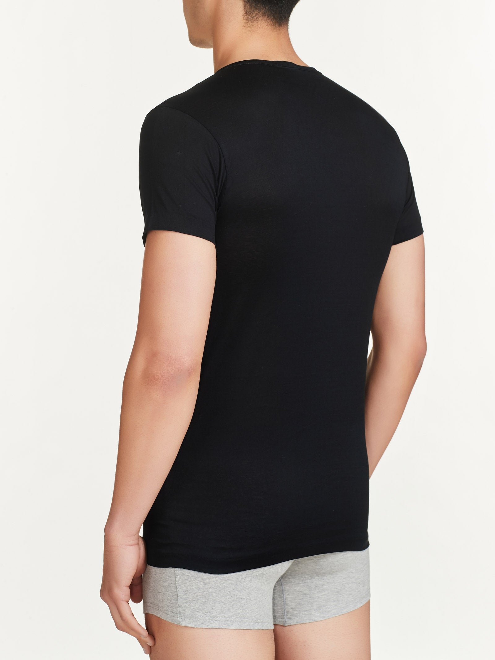 新作【WACOMAMARIA】 CREW NECK T-SHIRT #BLACK Pima-Cotton-Piqu-Crew-Neck-T-