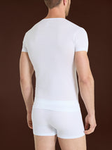 Silkotton - Maglietta con scollo a V in cotone mercerizzato Blu Uomo - Ragno
