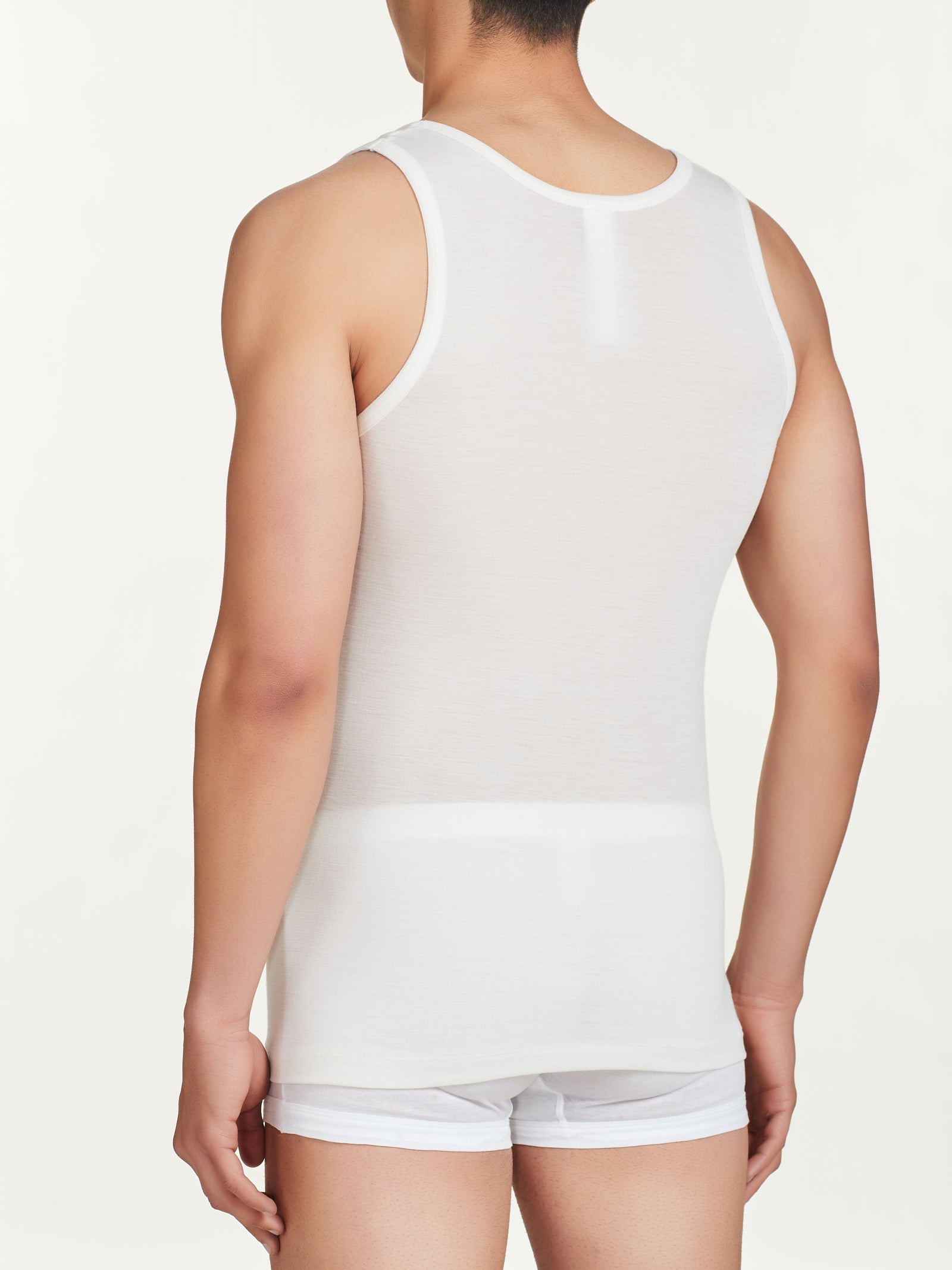 Thermo Cotton - Canottiera a spalla larga in caldo cotone - Bianco Thermo Cotton - Canottiera a spalla larga in caldo cotone - Bianco