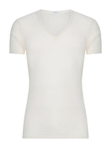 Wonderwool - Maglietta scollo a V in lana Bianchi Uomo - Ragno