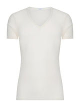 Wonderwool - Maglietta scollo a V in lana Bianchi Uomo - Ragno