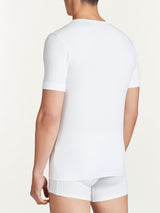 Dynamic - Maglietta scollo a V a manica corta in cotone elasticizzato Blu Uomo - Ragno