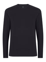 Dynamic - Maglietta girocollo a manica lunga in cotone elasticizzato Neri Uomo - Ragno