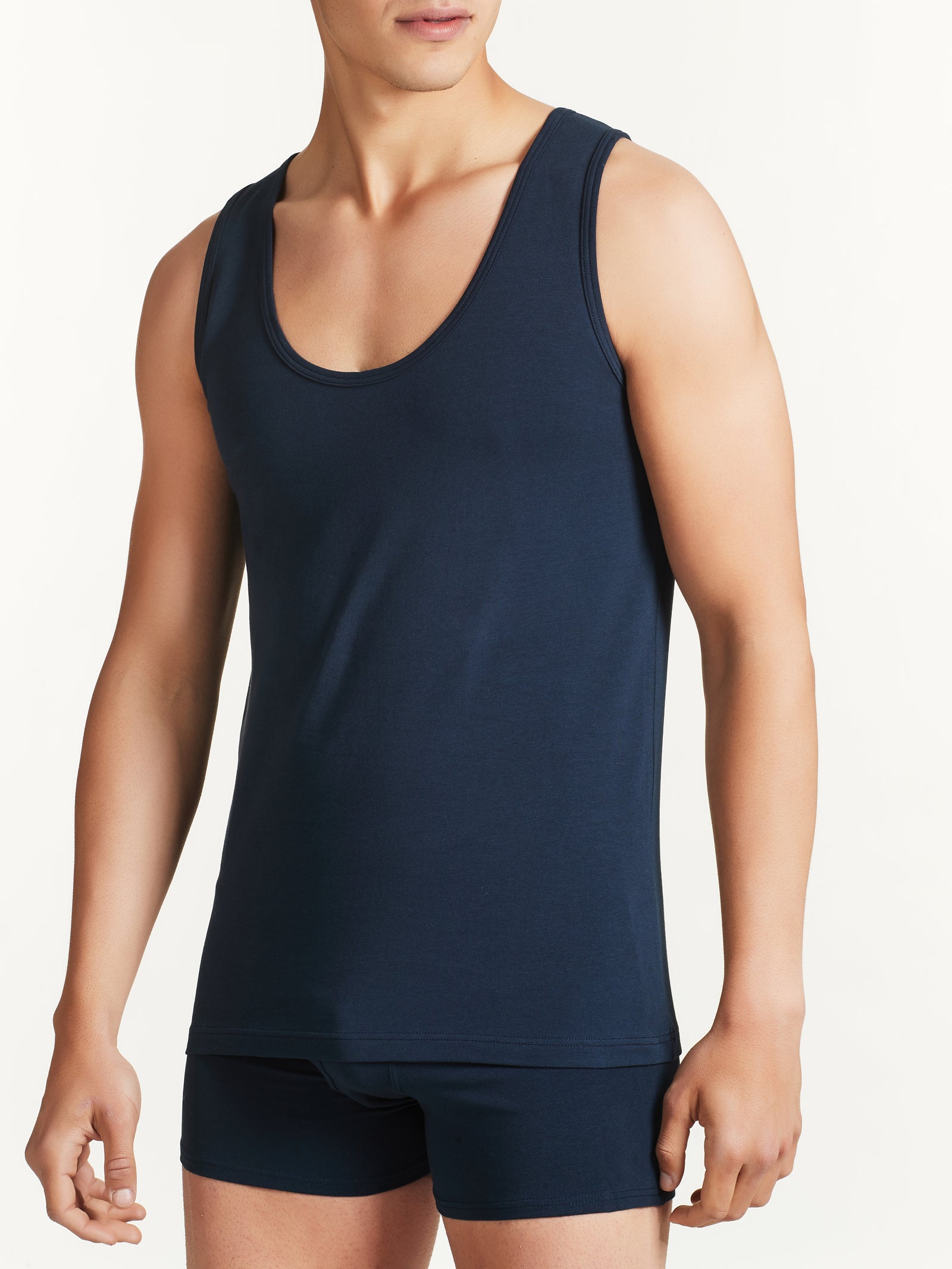 Dynamic - Canottiera in cotone elasticizzato Blu Uomo - Ragno