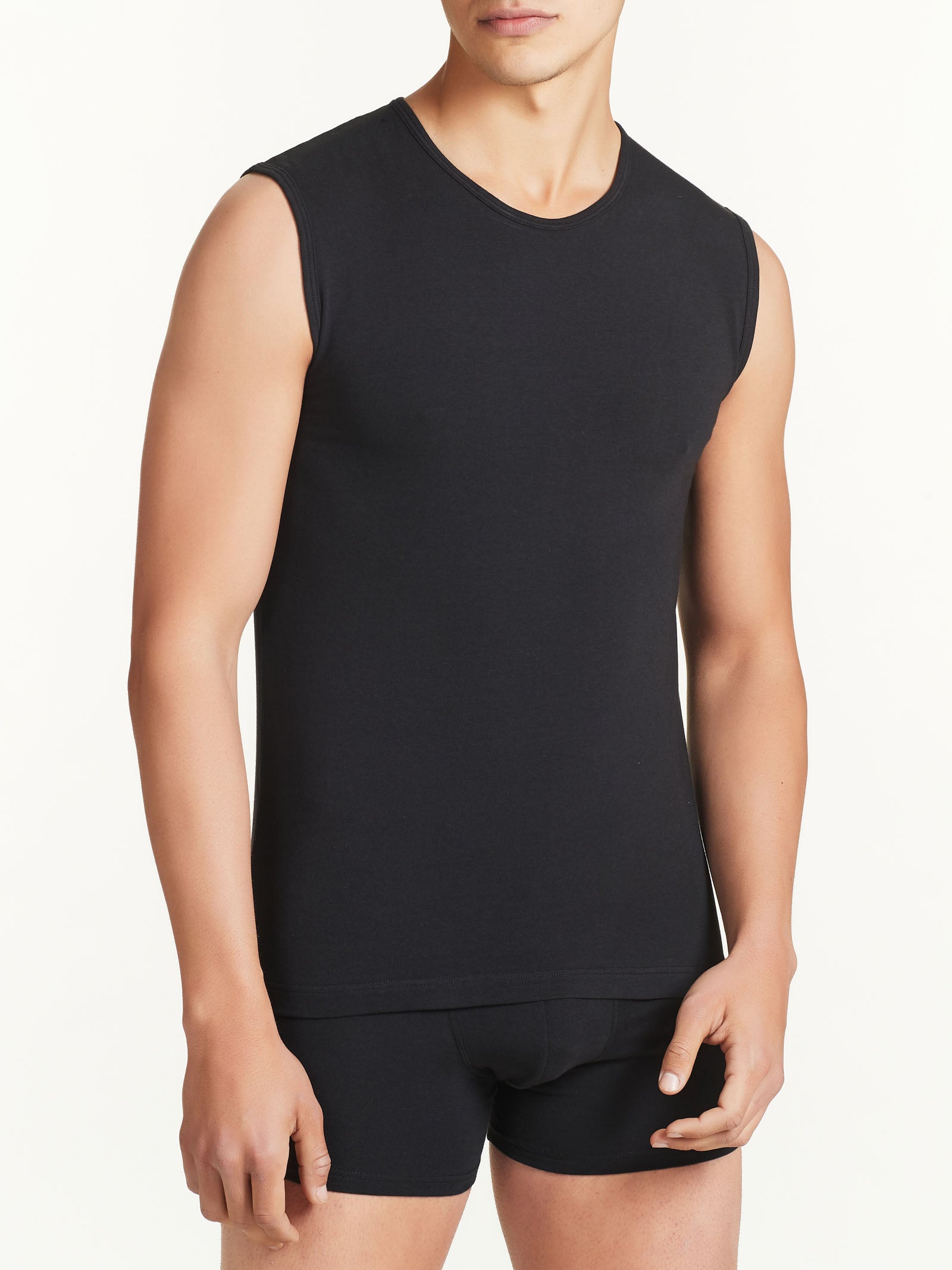 Dynamic - Canottiera in cotone elasticizzato Neri Uomo - Ragno