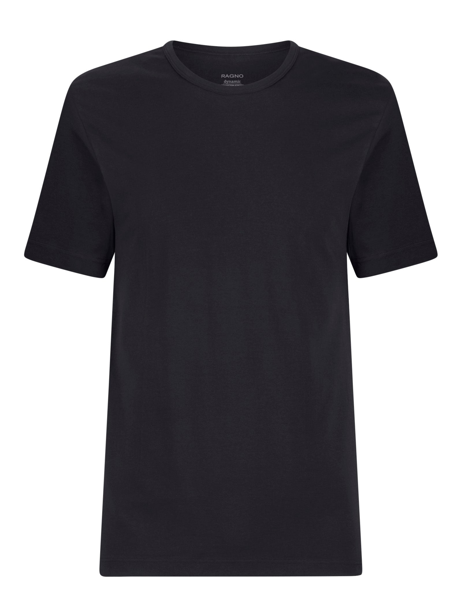 Dynamic - Maglietta girocollo a manica corta in cotone elasticizzato Neri Uomo - Ragno