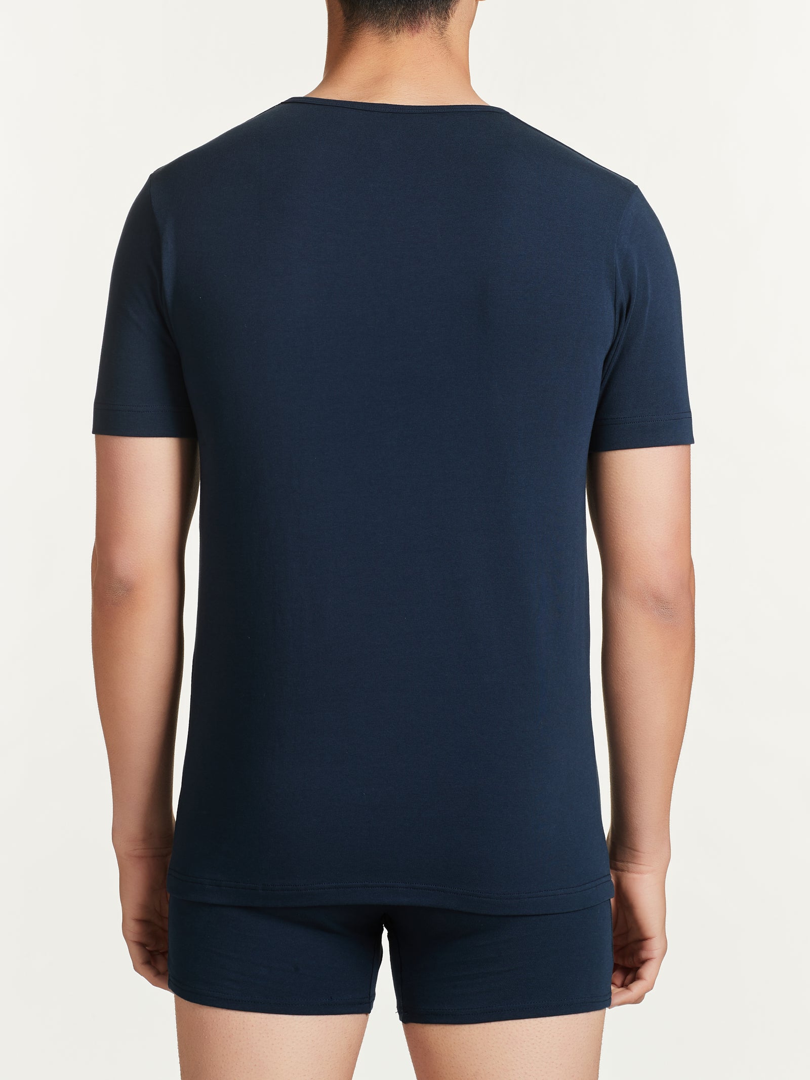 Dynamic - Maglietta girocollo a manica corta in cotone elasticizzato Blu Uomo - Ragno