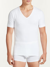 Dynamic - Maglietta scollo a V a manica corta in cotone elasticizzato Neri Uomo - Ragno