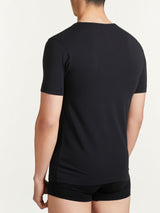 Dynamic - Maglietta scollo a V a manica corta in cotone elasticizzato Neri Uomo - Ragno
