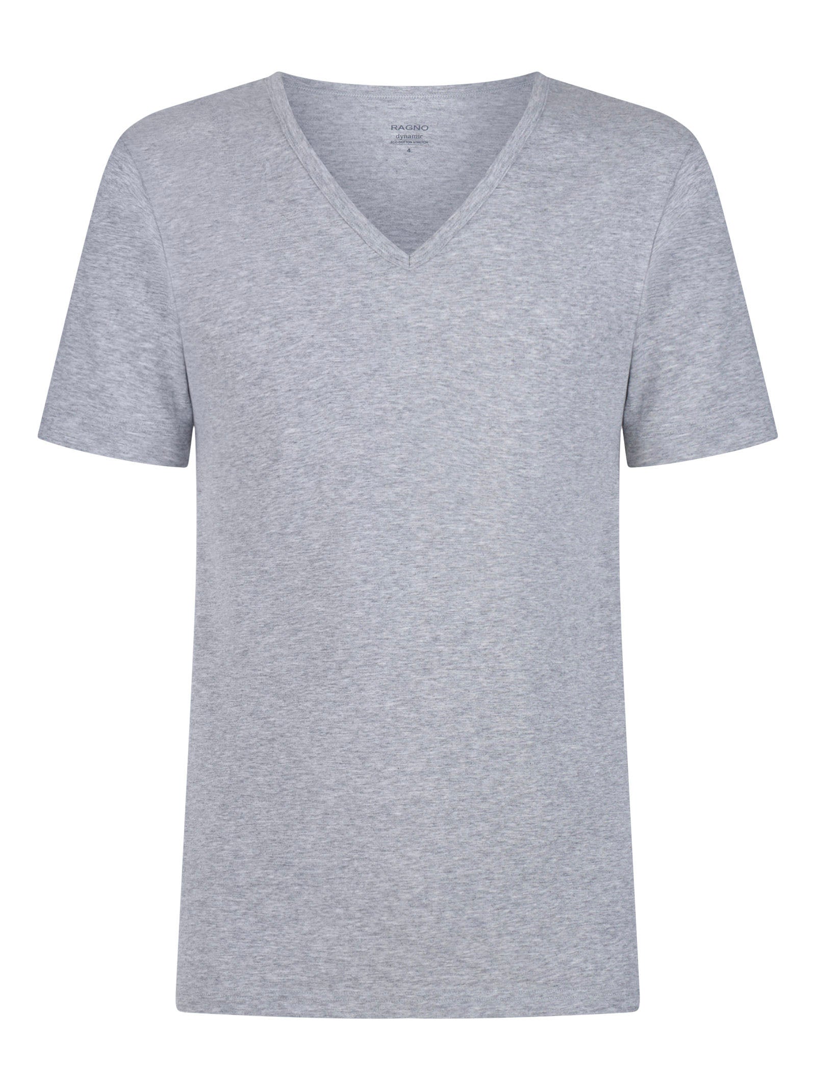 Dynamic - Maglietta scollo a V a manica corta in cotone elasticizzato Neri Uomo - Ragno