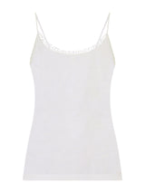Filo di Scozia - Top in Filo di Scozia con pizzo Bianchi Donna - Ragno