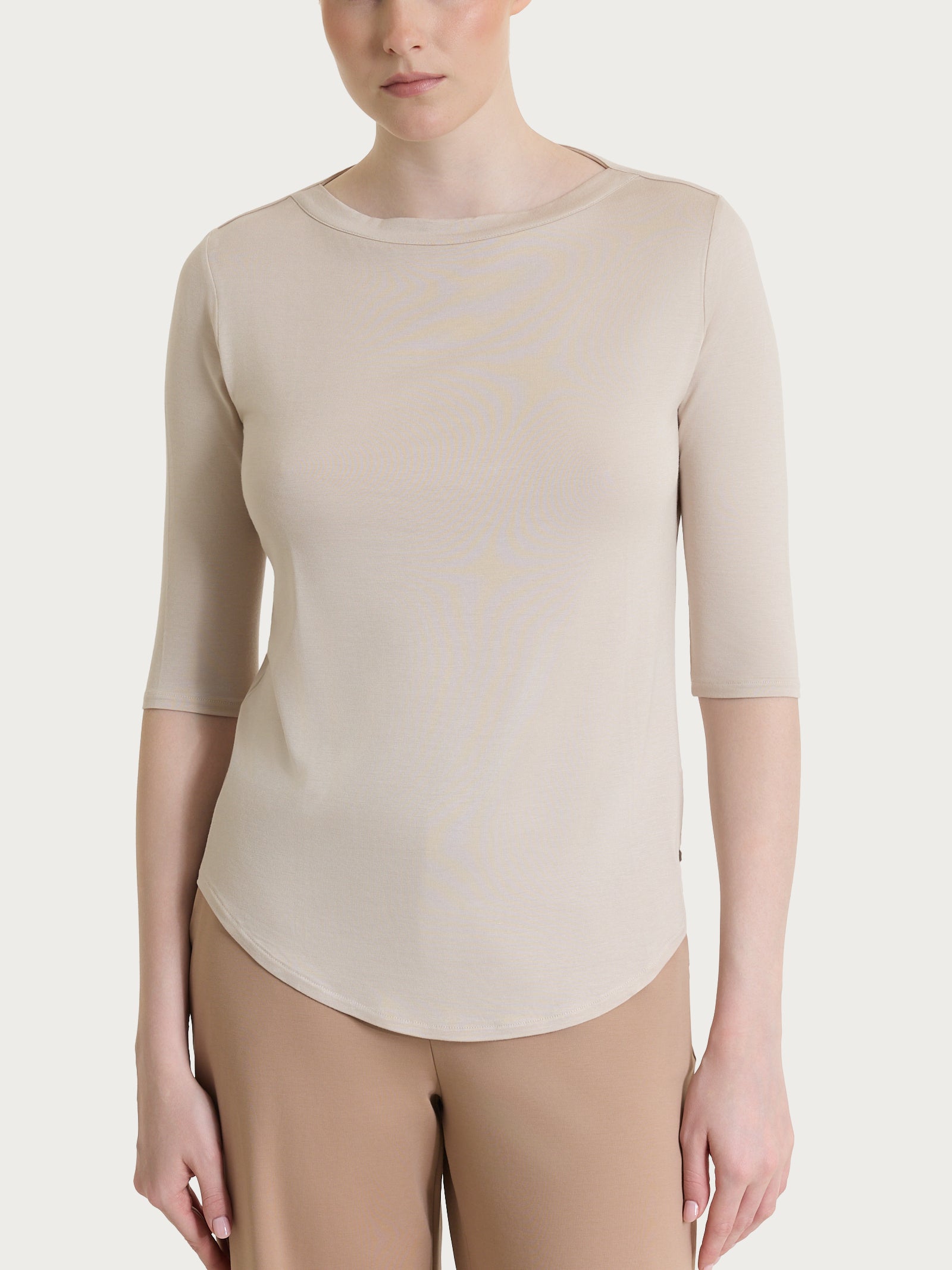 Maglietta con scollo a barchetta in Viscosa Summer Bianchi Donna - Ragno