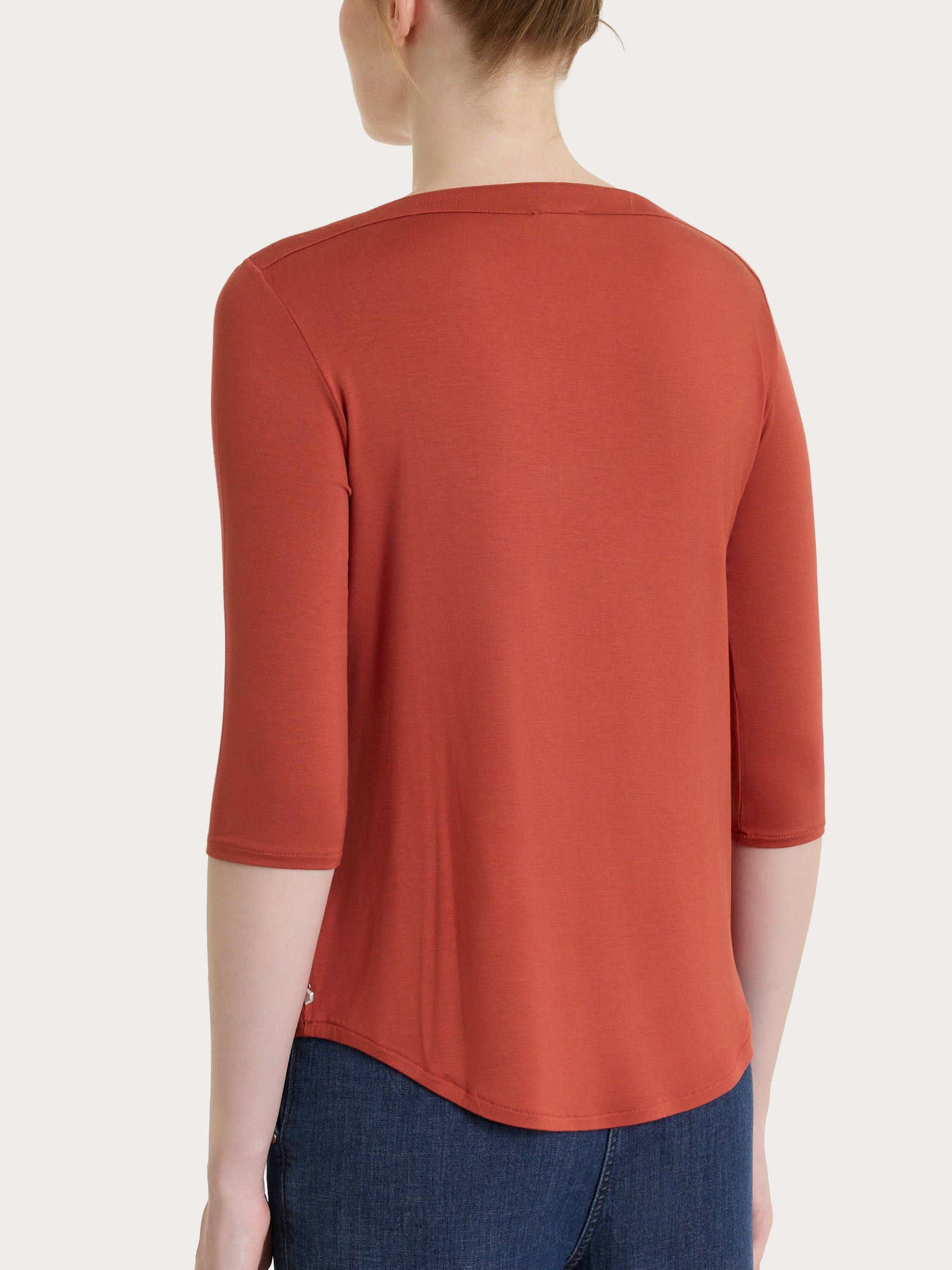 Maglietta con scollo a barchetta in Viscosa Summer Rossi Donna - Ragno