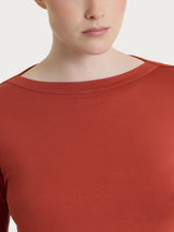 Maglietta con scollo a barchetta in Viscosa Summer Rossi Donna - Ragno