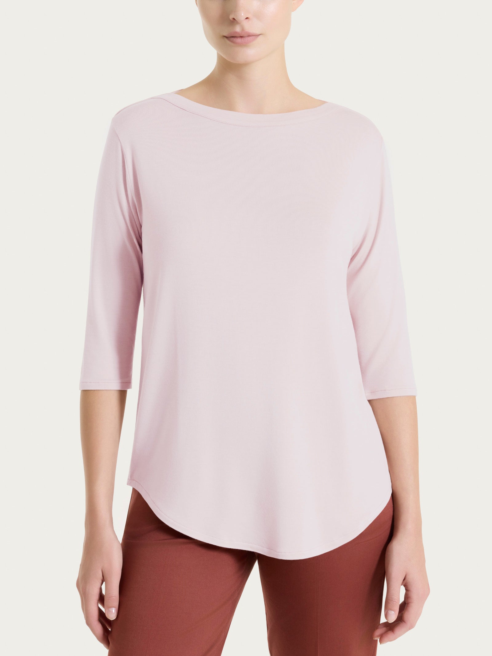Maglietta con scollo a barchetta in Viscosa Summer Rosa Donna - Ragno