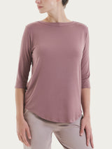Maglietta con scollo a barchetta in Viscosa Summer Viola Donna - Ragno