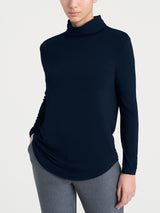 Dolcevita in Jersey Strech Winter Viscosa Blu Donna - Ragno