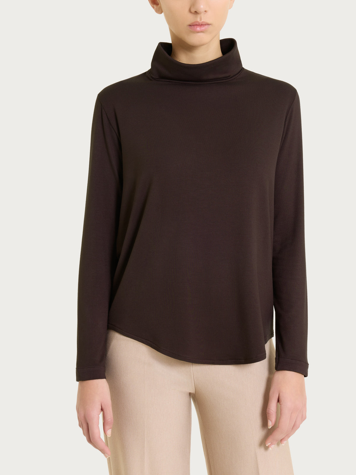 Dolcevita in Jersey Strech Winter Viscosa Marroni Donna - Ragno