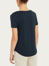 Maglietta a manica corta in Viscosa Summer Blu Donna - Ragno
