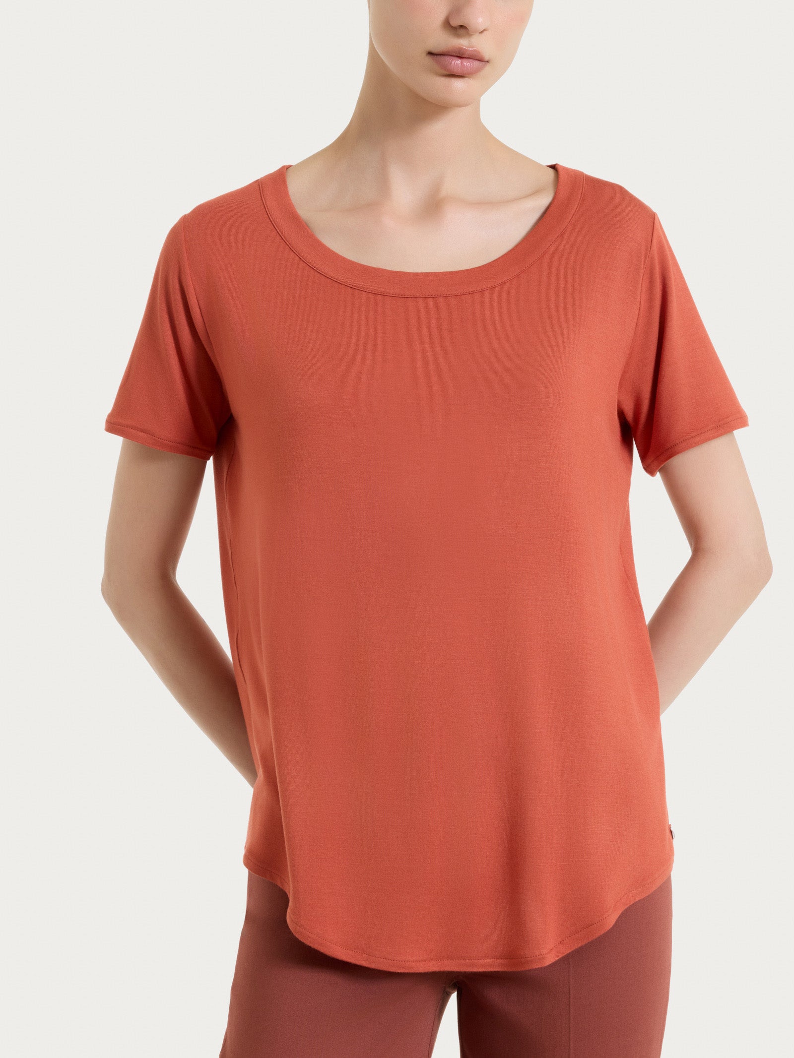 Maglietta a manica corta in Viscosa Summer Rossi Donna - Ragno