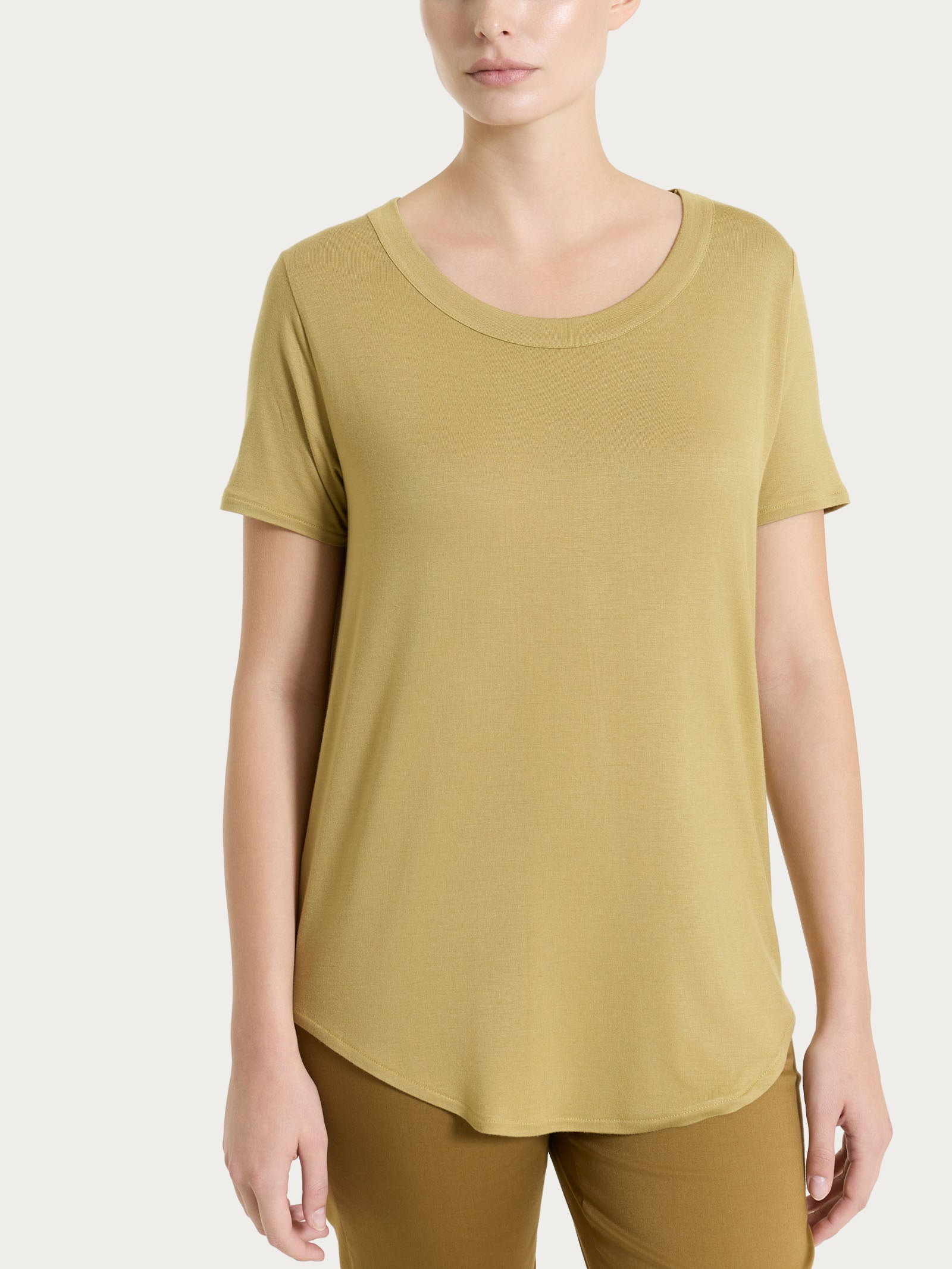 Maglietta a manica corta in Viscosa Summer Verdi Donna - Ragno