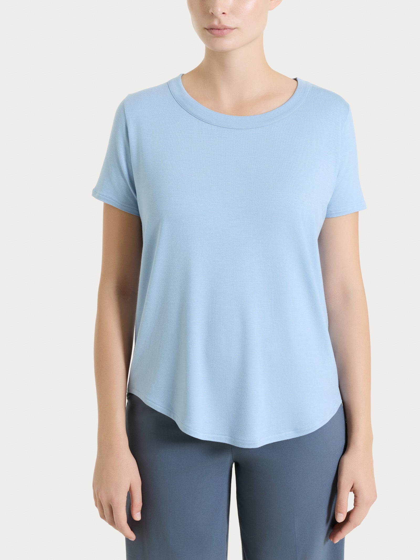 Maglietta a manica corta in Viscosa Summer Azzurri Donna - Ragno