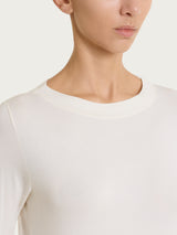 Maglietta con collo a barchetta in Eco Viscosa Bianchi Donna - Ragno