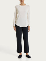 Maglietta con collo a barchetta in Jersey Strech Winter Viscosa Bianchi Donna - Ragno