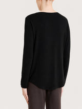 Maglietta con collo a barchetta in Jersey Strech Winter Viscosa Neri Donna - Ragno