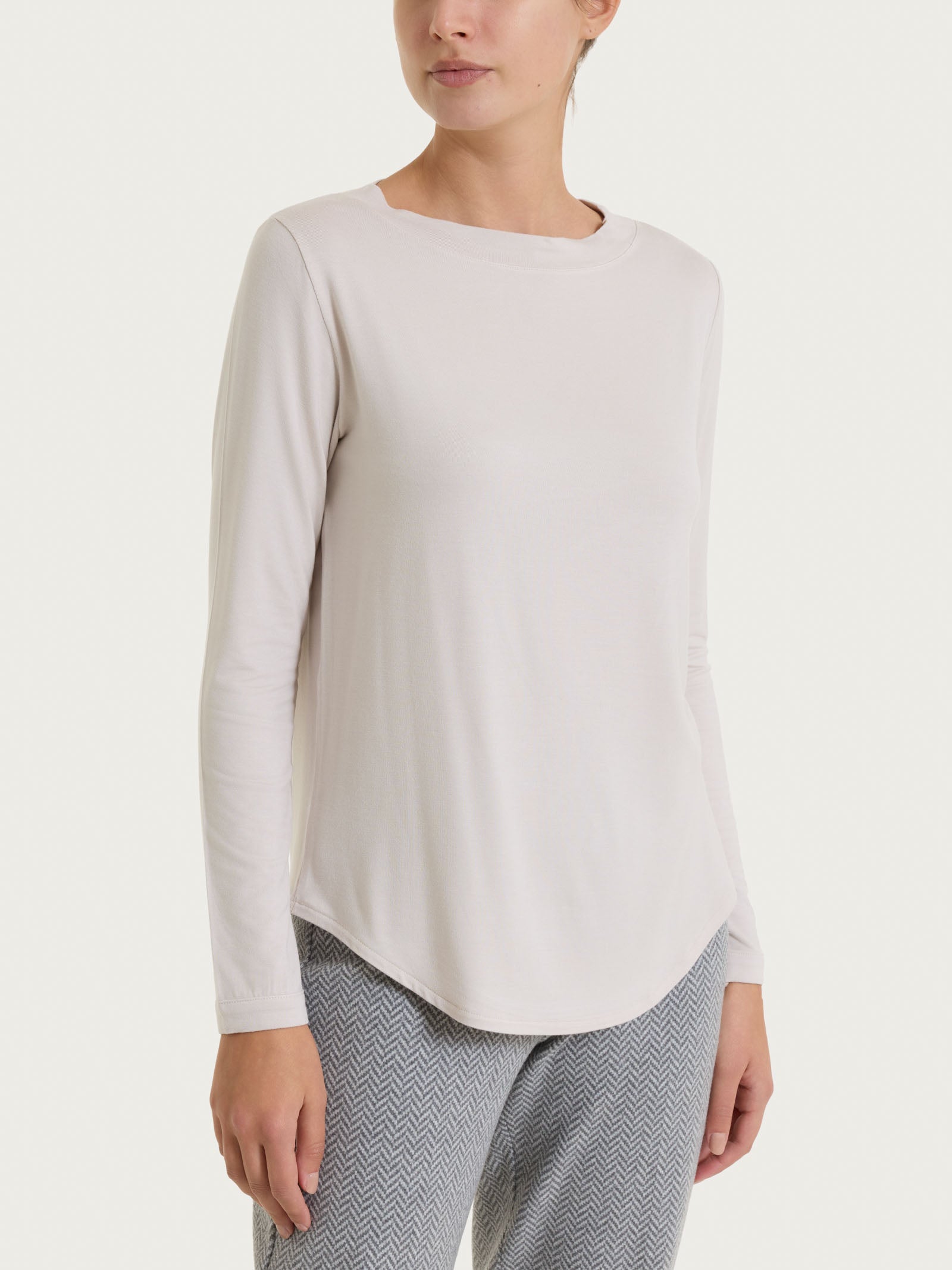 Maglietta con collo a barchetta in Eco Viscosa Bianchi Donna - Ragno