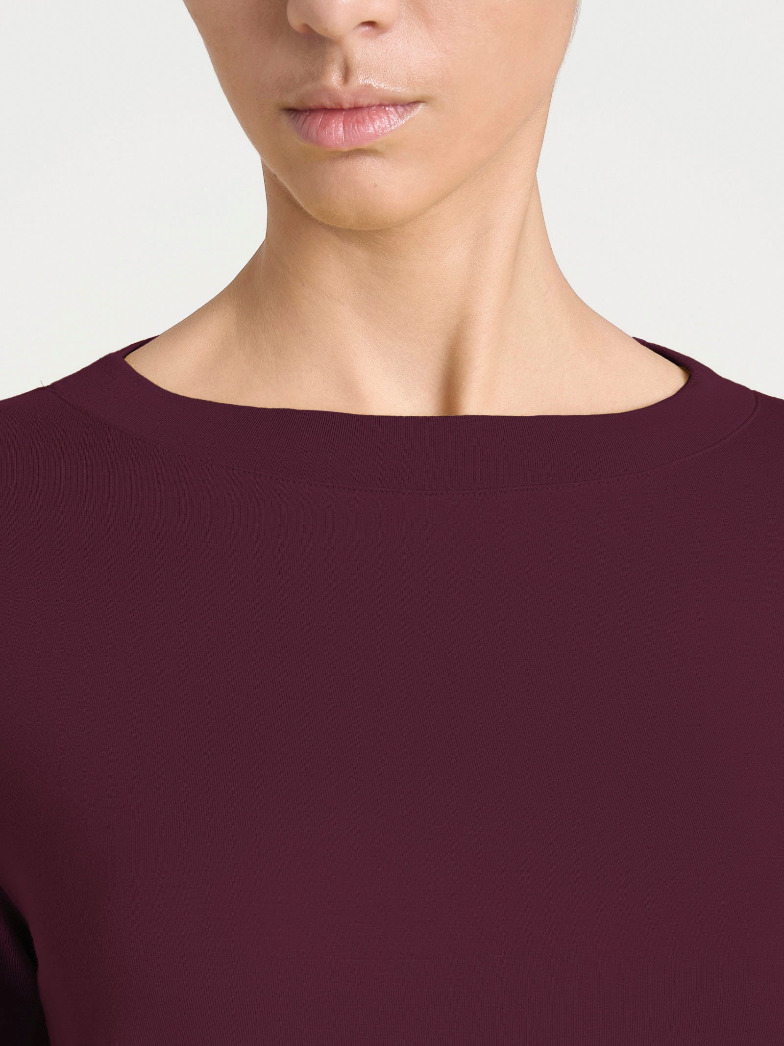 Maglietta con collo a barchetta in Eco Viscosa Viola Donna - Ragno