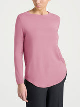 Maglietta con collo a barchetta in Eco Viscosa Rosa Donna - Ragno