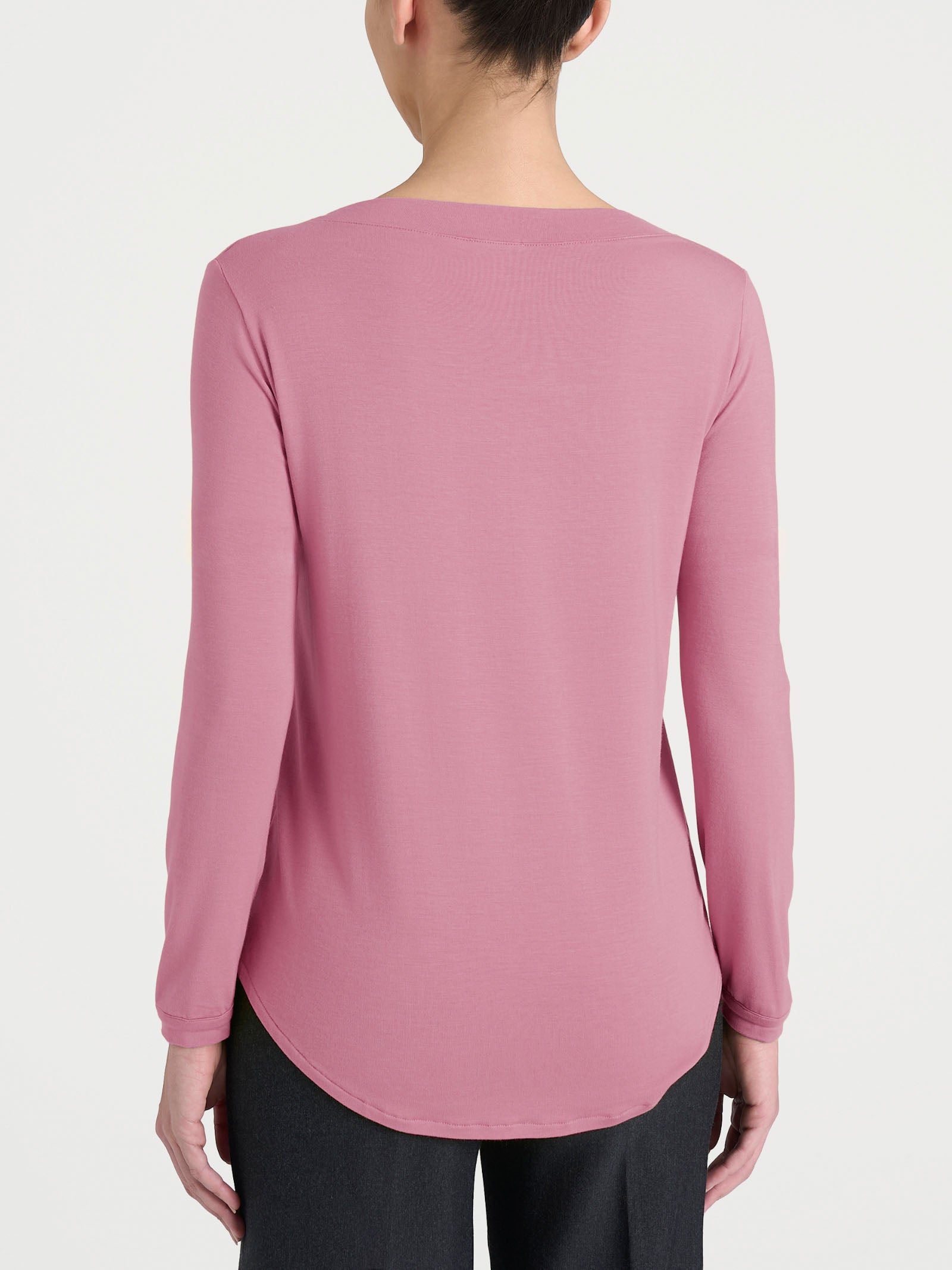 Maglietta con collo a barchetta in Eco Viscosa Rosa Donna - Ragno