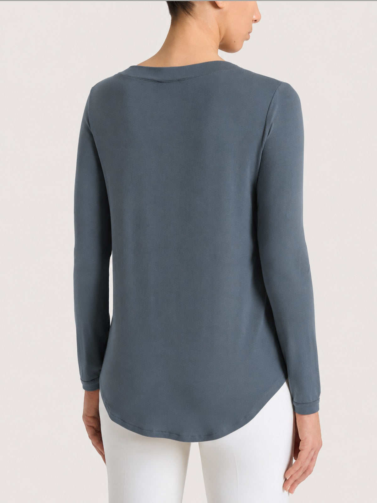 Maglietta con collo a barchetta in Jersey Strech Winter Viscosa Grigi Donna - Ragno