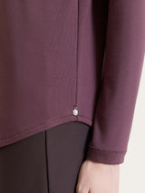 Maglietta con collo a barchetta in Jersey Strech Winter Viscosa Viola Donna - Ragno