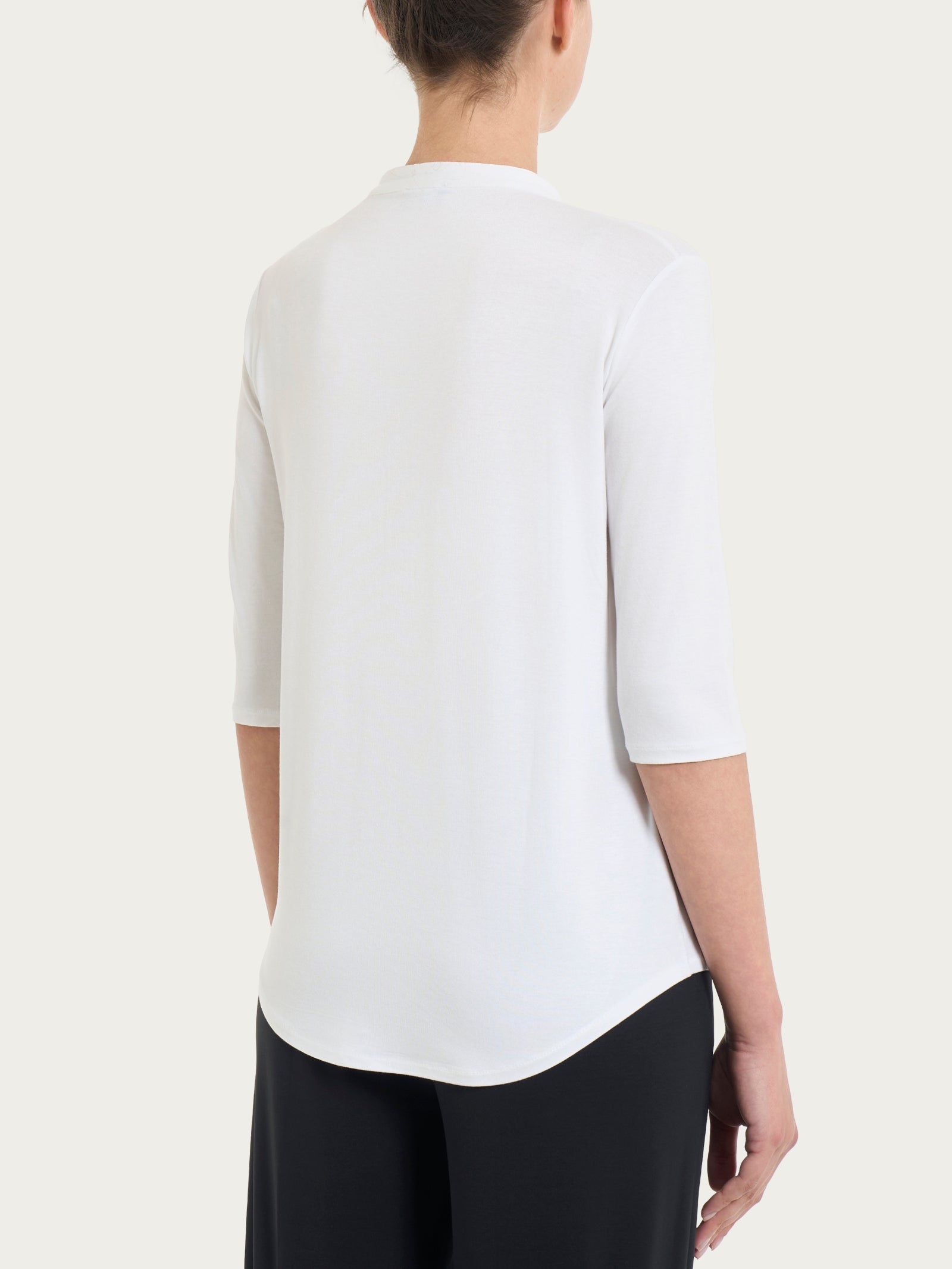 Maglietta da donna con maniche a 3/4, scollo rotondo, basic, casual, a righe, tinta unita, con fiori, autunnali, in cotone morbido, #93, XXL Maglietta da donna con maniche a 3/4, scollo rotondo, basic, casual, a righe, tinta unita, con fiori, autunnali, in cotone morbido, #93, XXL
