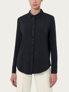 Camicia in Jersey Strech Winter Viscosa Neri Donna - Ragno