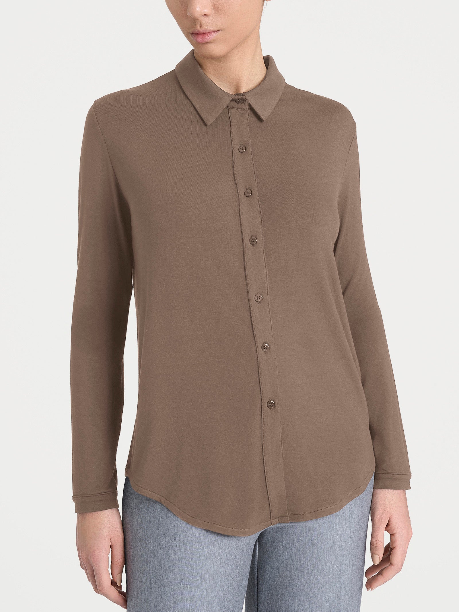 Camicia in Eco Viscosa Marroni Donna - Ragno