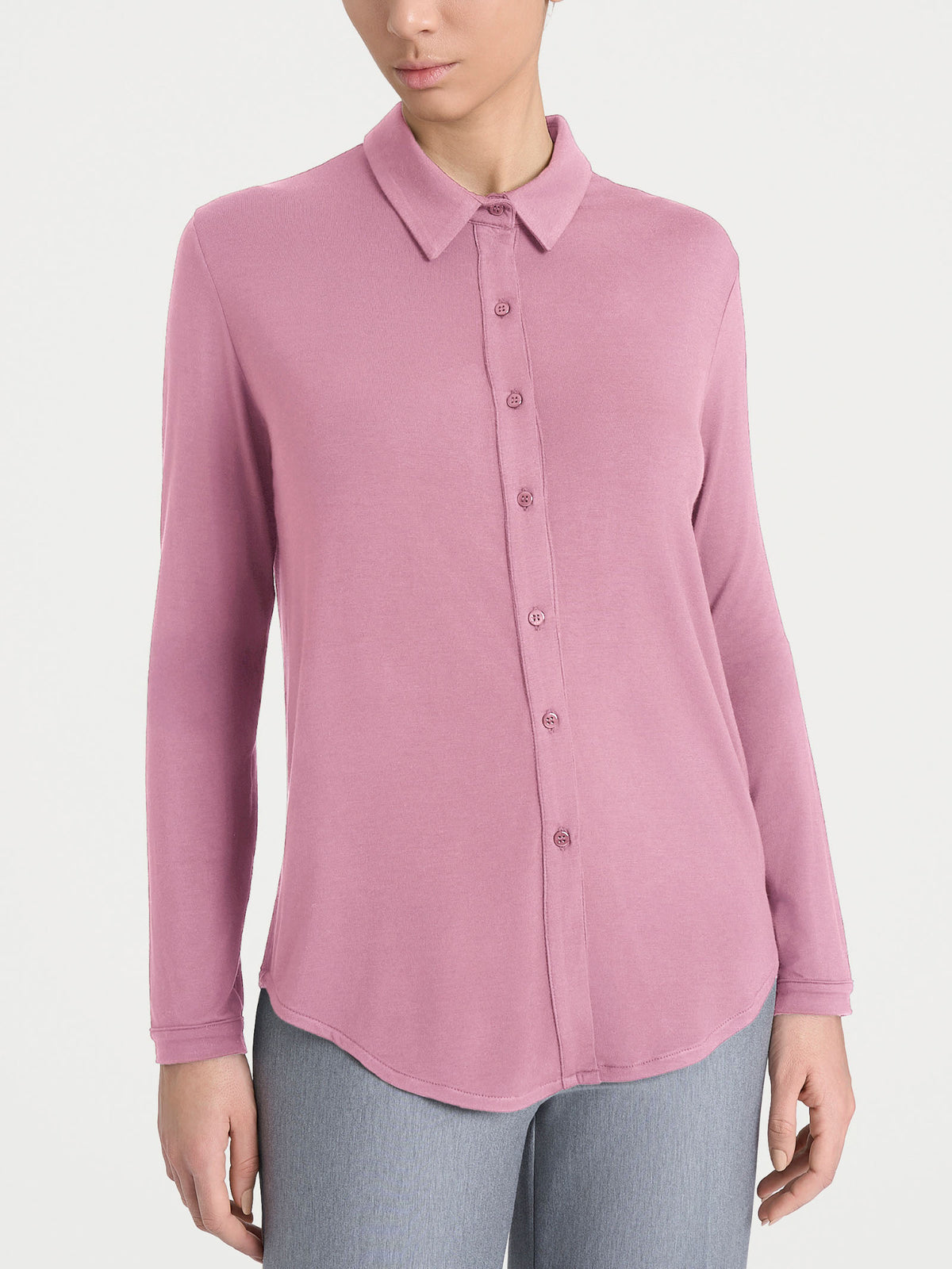 Camicia in Jersey Strech Winter Viscosa Rosa Donna - Ragno